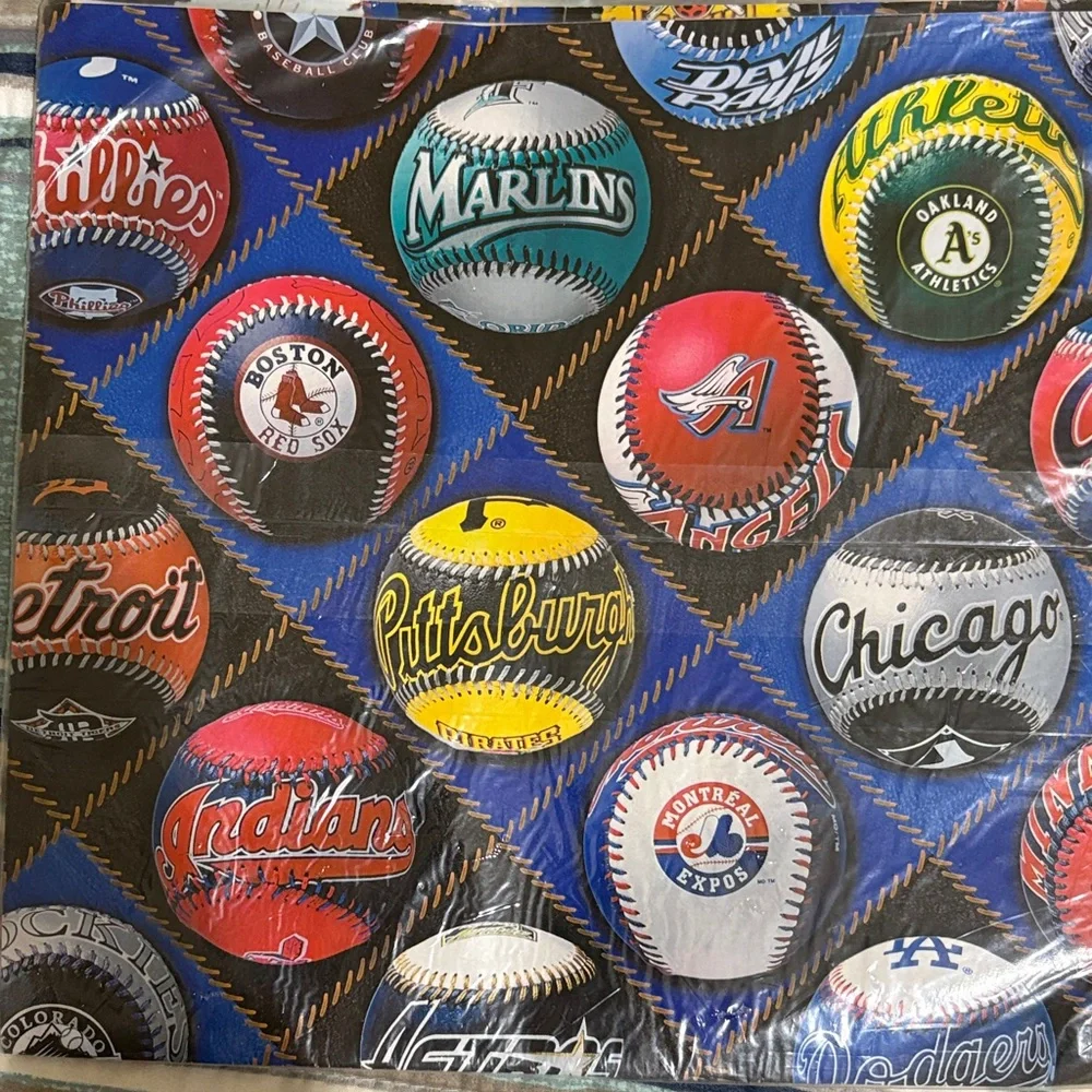 MLB Team Logo Gift Wrap - Multicolor